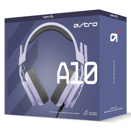 Headset Gaming Logitech Astro A10 Gen 2 | Lila | Sonido Envolvente | Micrófono Flip-to-Mute