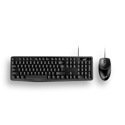 Teclado y Mouse Genius KM-170 Alámbrico | Español | Diseño Ergonómico | Conector USB