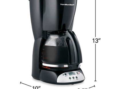 Hamilton Beach cafetera programable 12 tazas 49465RG, plato calentador