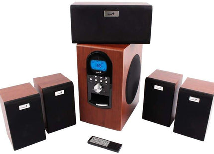 Parlante Genius SW-HF5.1 6000 II | Sistema de Sonido | Subwoofer | 200W RMS | Conexión RCA | 5.1 Canales | Acabado en Madera