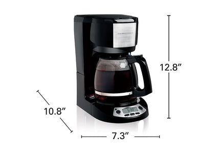 Hamilton Beach cafetera programable 12 tazas 49615, plato calentador