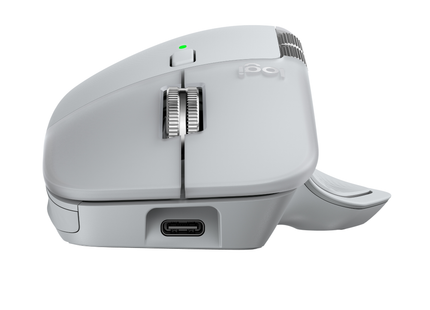 Mouse Logitech MX Master 4 vista inferior con compartimento de batería