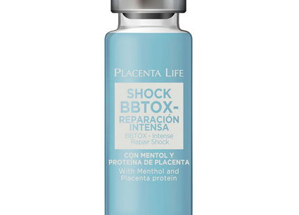 Ampolla Shock BBtox Reparación Intensiva 15ml Placent Life | Para restaurar y alisar profundamente el cabello dañado