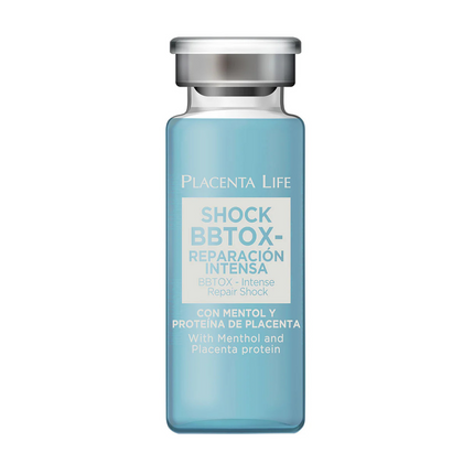 Ampolla Shock BBtox Reparación Intensiva 15ml Placent Life | Para restaurar y alisar profundamente el cabello dañado