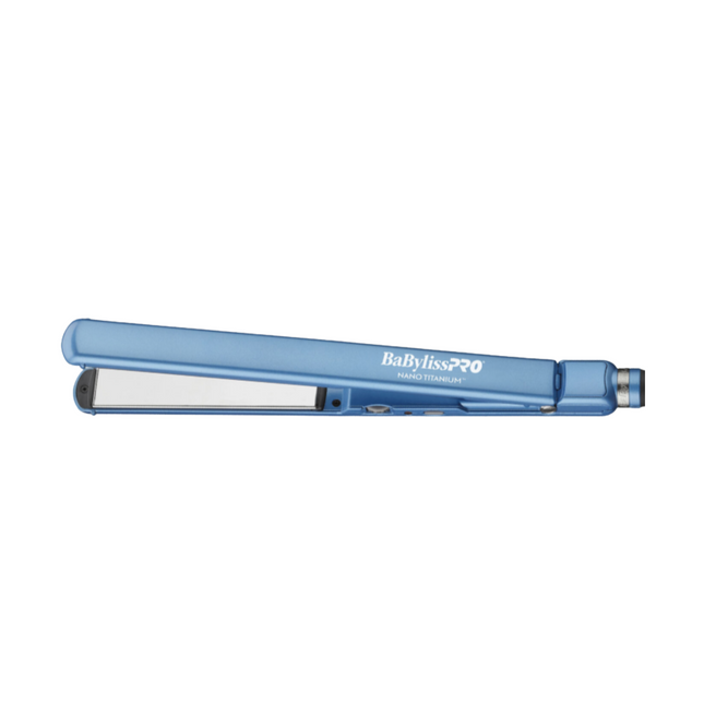 Plancha BaByliss Nano Titanium | 1” | Celeste | Placas Ultra Lisas | Temperatura hasta 450°F | Tecnología Iónica | Profesional