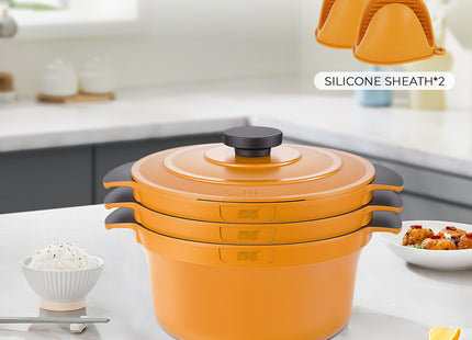 Set de Ollas Winning Star ST-5216, Aluminio, 4 Piezas