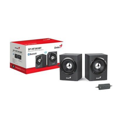 Parlante Genius SP-HF385 | 2.0 Canal | Bluetooth | Potencia de 20W | Entrada 3.5mm | Diseño de Madera