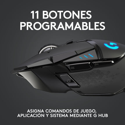 Mouse Gaming RGB Logitech G502 Lightspeed | Inalámbrico | Sensor HERO 25K