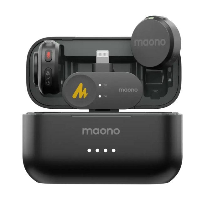 Micrófono Inalámbrico Maono WM650 PB2 | Receptor Lightning | Cancelación de Ruido