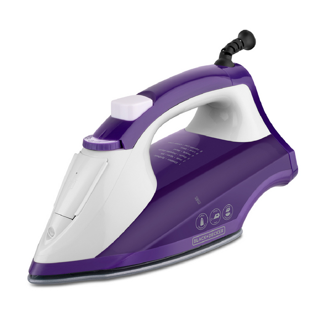 Plancha de Vapor Black+Decker IR1840 | 1200 W | Suela TrueGlide Antiadherente | SmartSteam™ | Tanque 260 ml