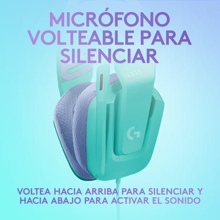 Headset Logitech Gaming G335 | Micrófono Flip-to-Mute | Sonido Estéreo