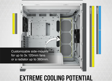 Case Gaming Corsair 5000D Airflow | Mid Tower ATX | Vidrio Templado | Blanco | CC-9011211-WW