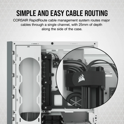 Case Gaming Corsair 5000D Airflow | Mid Tower ATX | Vidrio Templado | Blanco | CC-9011211-WW