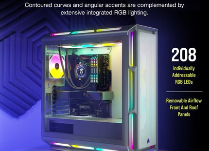 Case Gaming Corsair iCUE 5000T | ATX RGB | Tempered Glass | Mid Tower | Smart White