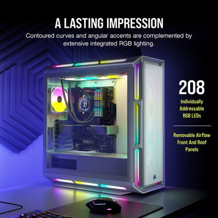 Case Gaming Corsair iCUE 5000T | ATX RGB | Tempered Glass | Mid Tower | Smart White