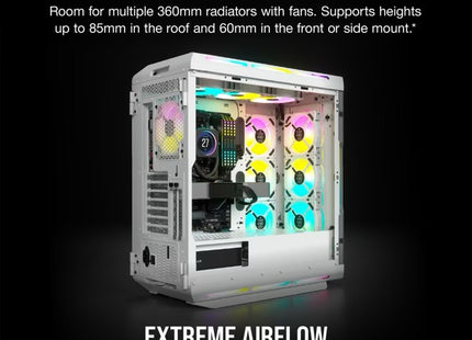 Case Gaming Corsair iCUE 5000T | ATX RGB | Tempered Glass | Mid Tower | Smart White