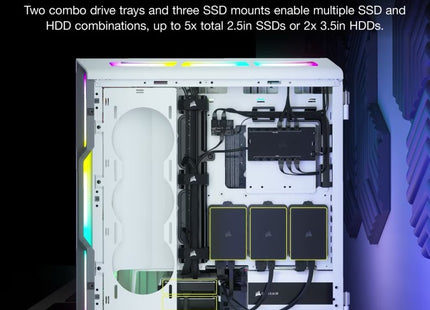 Case Gaming Corsair iCUE 5000T | ATX RGB | Tempered Glass | Mid Tower | Smart White