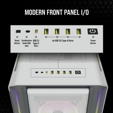 Case Gaming Corsair iCUE 5000T | ATX RGB | Tempered Glass | Mid Tower | Smart White