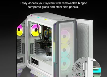 Case Gaming Corsair iCUE 5000T | ATX RGB | Tempered Glass | Mid Tower | Smart White