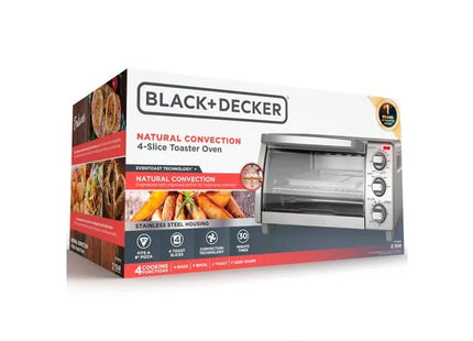 Horno Tostador Black+Decker TO1745SSG‑LA | 30 L / 4 Rebanadas | 1150 W | Convección Natural | 4 Funciones | Acero Inoxidable
