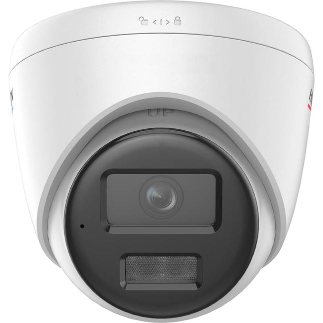 Cámara turret Hikvision DS-2CD1327G3-LIU vista frontal con lente y sensor ColorVu