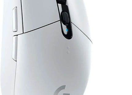 Mouse gaming G305 vista lateral mostrando botones programables y forma ultraligera