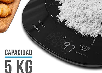 Rhino BARAG-5 Báscula de Cocina Contra Agua 5 kg 1 g