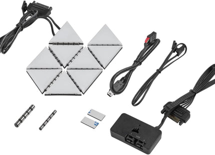 Paneles de Iluminación Corsair iCUE LC100 | Mini Triángulo | Kit de 9 Paneles RGB | CL-9011114-WW