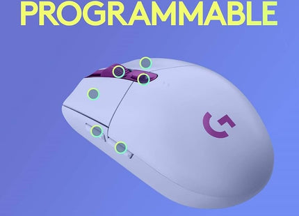 Compartimento batería abierto Mouse Logitech G305 con pila AA incluida