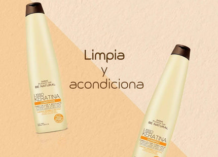 Shampoo Liso Keratina Placent Life | 350ml | Control de frizz y suavidad para cabello alisado
