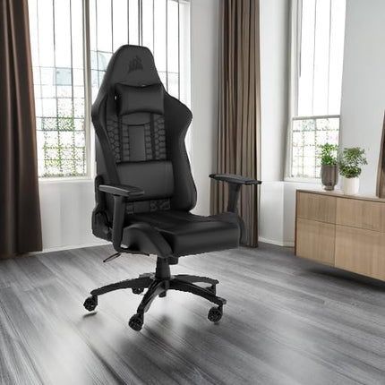 Silla Gaming Corsair TC100 Relaxed | Cuero Sintético | Diseño Ergonómico | Reclinable 160° | Altura Ajustable