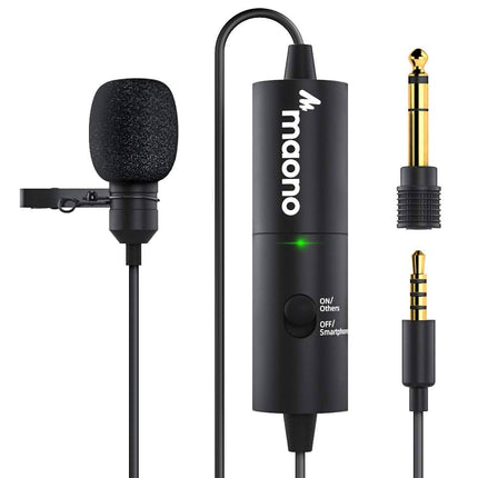 Micrófono Lavalier Maono AU-402L | 3.5mm TRRS | Omnidireccional | 2m | Clip Metálico