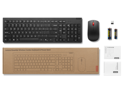 Lenovo Essential Wireless Combo Gen 2 teclado y mouse inalámbrico, 4X31R64500