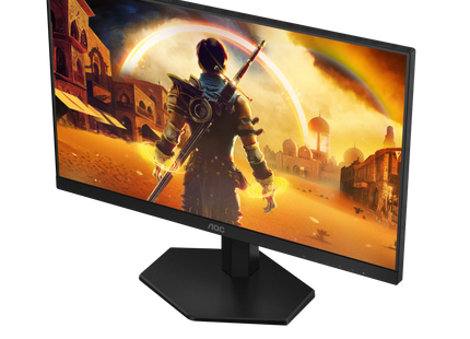Monitor AOC Gaming 24G42HE vista posterior con puertos de conexión HDMI y DisplayPort