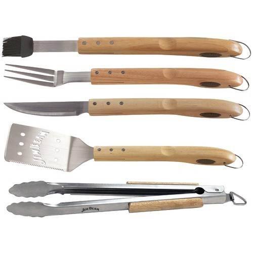 JIMBEAN set de utensilios para parrilla 5 piezas JB0149, vista frontal del conjunto completo