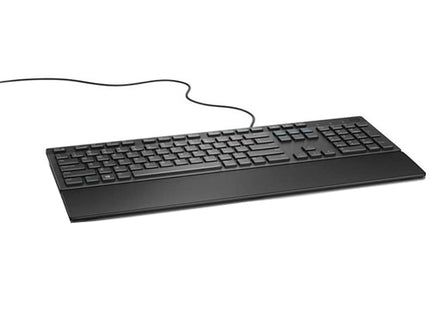 Teclado Dell KB216 - vista en ángulo del teclado alámbrico