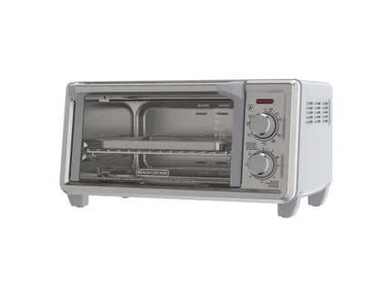 Horno Tostador Black+Decker TO4120‑1SDLA | 30 L (4 Rebanadas) | 1150 W | Convección Natural | 4 Funciones | Acero Inoxidable