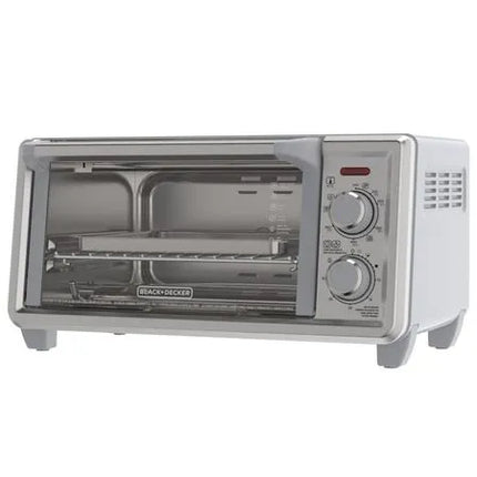 Horno Tostador Black+Decker TO4120‑1SDLA | 30 L (4 Rebanadas) | 1150 W | Convección Natural | 4 Funciones | Acero Inoxidable