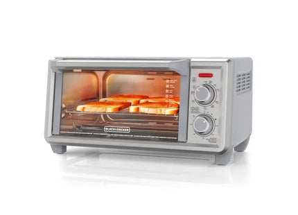 Horno Tostador Black+Decker TO4120‑1SDLA | 30 L (4 Rebanadas) | 1150 W | Convección Natural | 4 Funciones | Acero Inoxidable