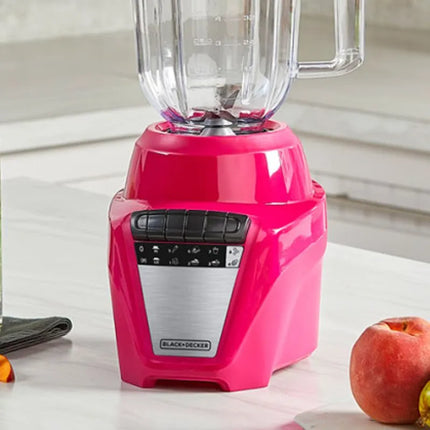 Licuadora Black+Decker BL0877‑1PDLA Ice Crush | 700 W | 8 Velocidades + Pulso | Jarra Plástico 1.65 L | Acero Inoxidable | Rosa