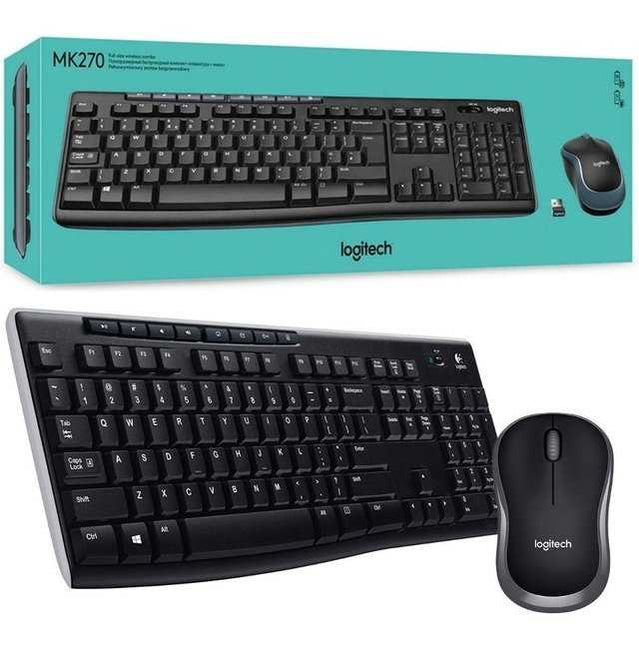 Teclado y Mouse Combo Inalámbrico Logitech MK270 | Diseño Compacto | Conexión USB