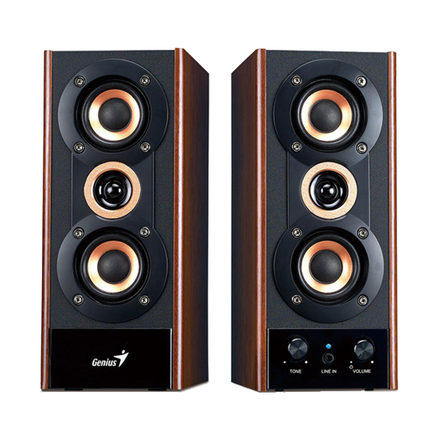 Parlantes Genius SP-HF800BT | 20W RMS | Bluetooth 5.3 | USB Playback | Madera