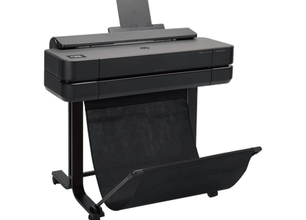 Compartimento de cartuchos de tinta HP DesignJet T650 con 4 cartuchos instalados