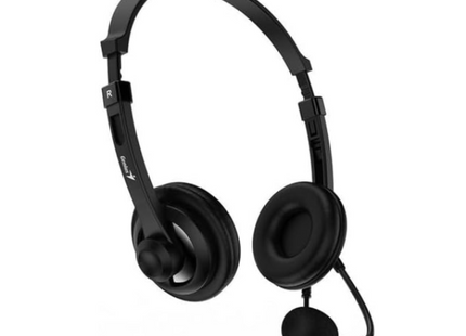 Headset Genius HS-100U | Alámbrico USB | Micrófono Ajustable | Controles en el Cable | Negro