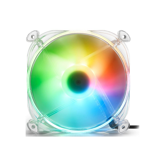 Ventilador Sharkoon RGB Fan Disc PWM | 120mm | Iluminación RGB Direccionable | Conector PWM 4 pines | Ultra Silencioso