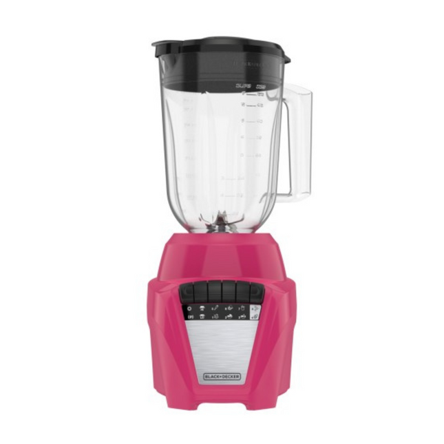 Licuadora Black+Decker BL0877‑1PDLA Ice Crush | 700 W | 8 Velocidades + Pulso | Jarra Plástico 1.65 L | Acero Inoxidable | Rosa
