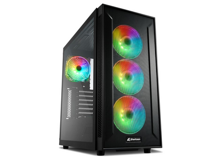 Case Sharkoon TG6M RGB | ATX | Mid Tower | 4 Ventiladores RGB | Vidrio Templado | Negro