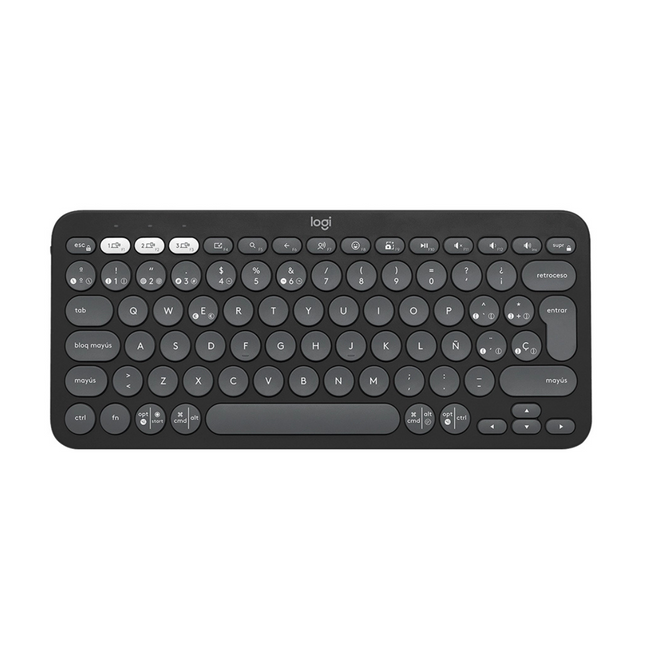 Teclado en Español Logitech Pebble Keys 2 K380S | 70% Compacto | Inalámbrico Bluetooth
