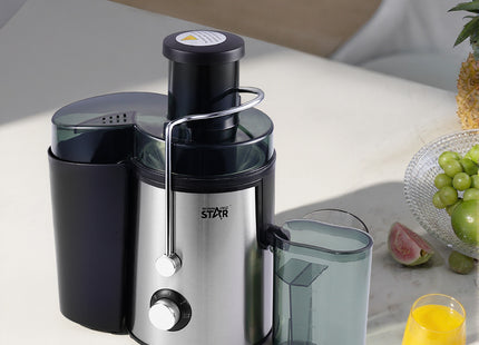 Vista lateral del extractor de jugo eléctrico ST-2089 300W