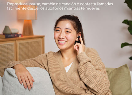 Audífonos Trust BT negro vista inferior con micrófono integrado